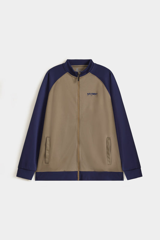 Contrast Sleeves Trainer Zipper